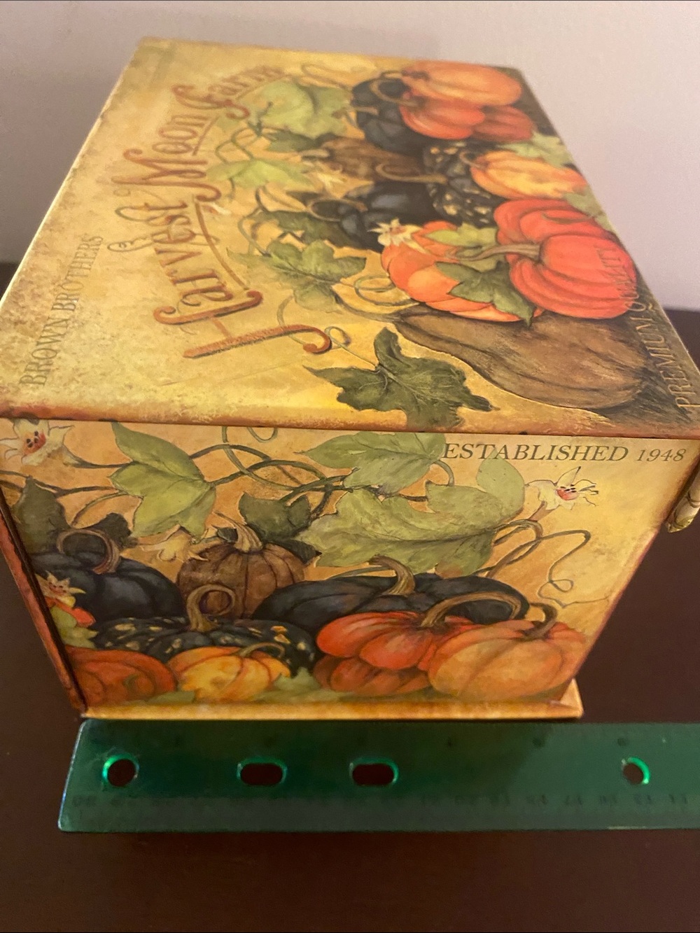 Harvest Moon Farms Decorative Storage Box - Orange Pumpkin Design - Picture 7 of 7